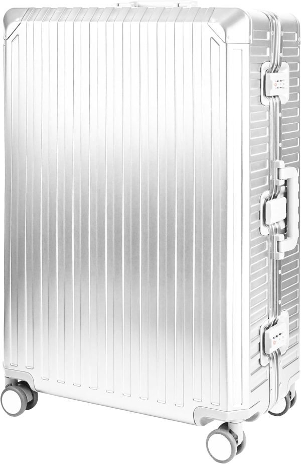 All Aluminum Luggage Suitcase 3 Sizes (20",26",29")  Carry On Silver (29")