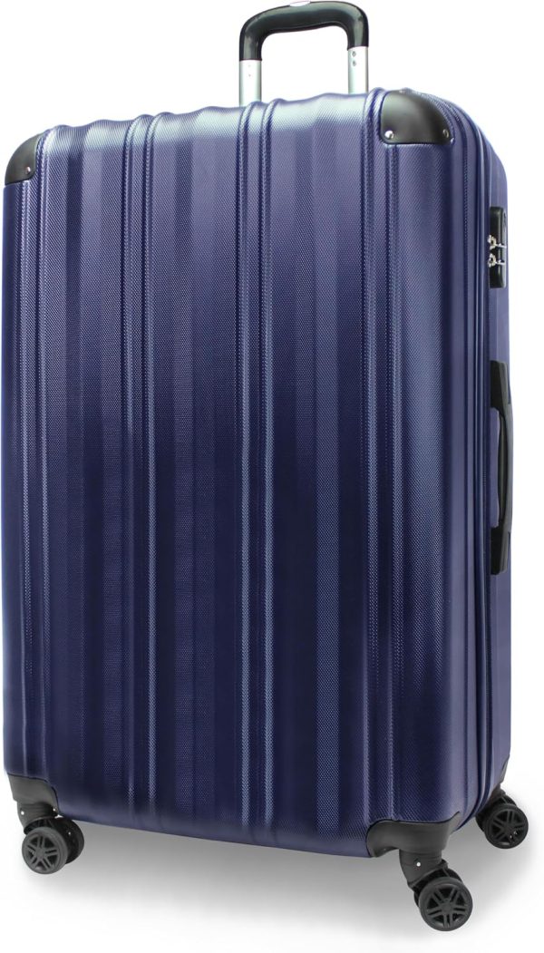 Hardside Lightweight Expandable Spinner Suitcase Luggage, Navy, 29-inch