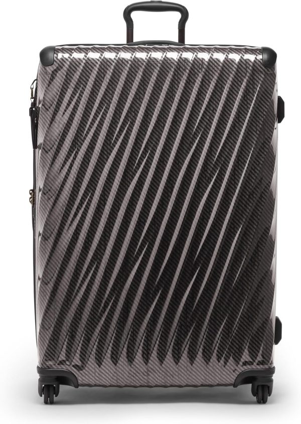 4 Wheel Luggage - Lightweight and Highly Durable, Modern Contour, Hard Shell Men's and Women's Suitcase - 30" Extended Trip Packing Case, Black Graphite